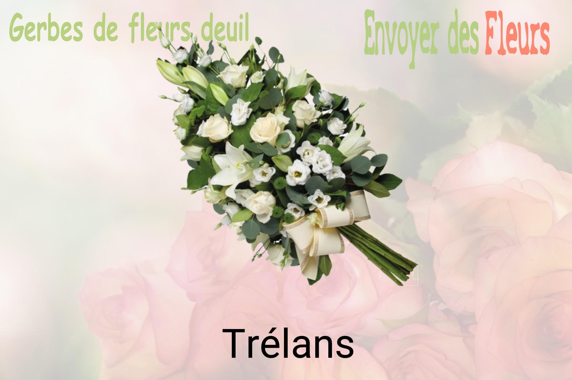 Gerbe de fleurs de deuil livrée à Trélans